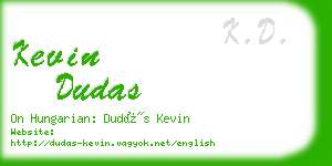 kevin dudas business card